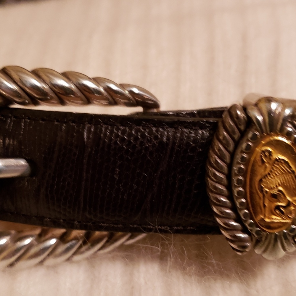 Brighton Black Leather Belt